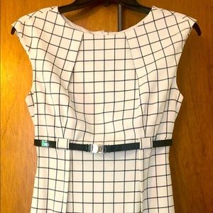 Calvin Klein Dress, Size 2, belted and lined